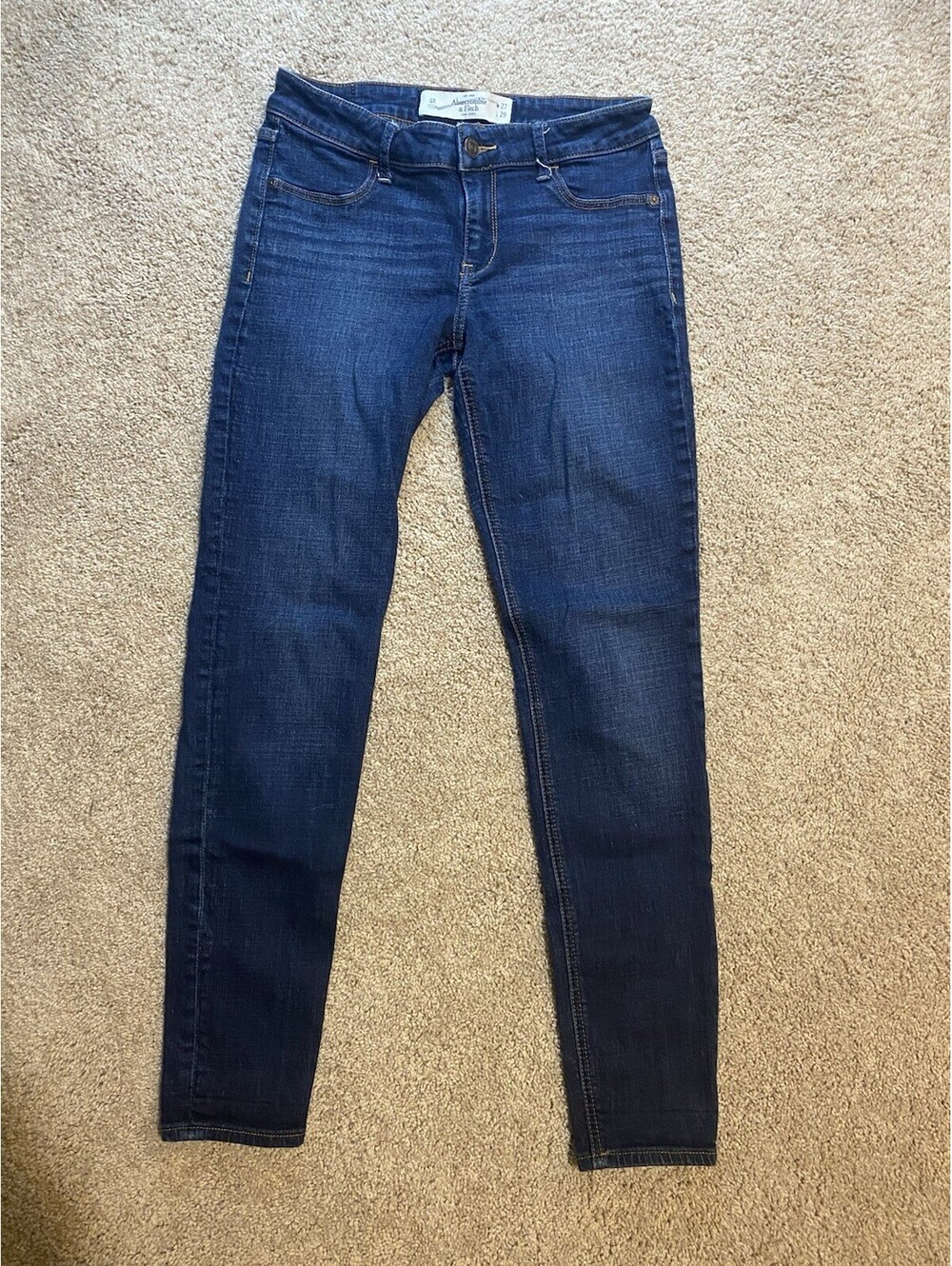 Abercrombie & Fitch Women's Size 4R Dark Blue Denim Jegging Jeans - Y2K